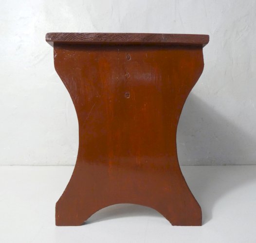ancien petit Banc en bois peint marche pied vintage