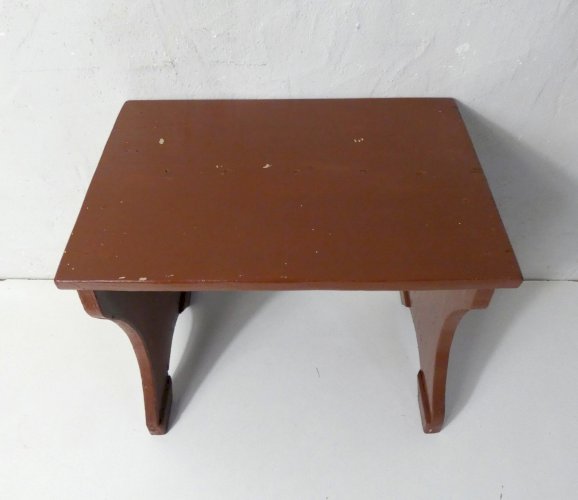 ancien petit Banc en bois peint marche pied vintage