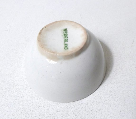 ancien petit bol blanc en faïence NEDERLAND