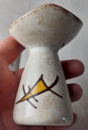 Ancien petit bougeoir en céramique, Regina Holland, vintage ^