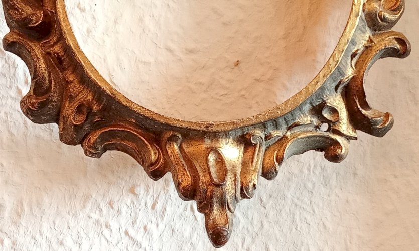 Ancien Petit Encadrement Cadre Ornement Bronze old bronze frame ornament