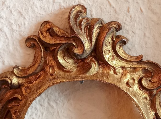 Ancien Petit Encadrement Cadre Ornement Bronze old bronze frame ornament