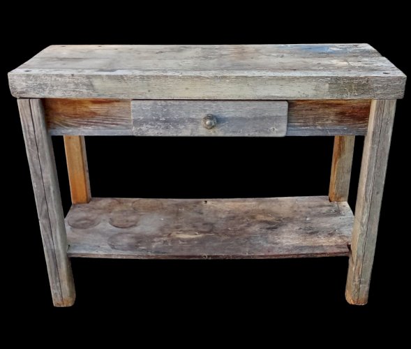 Ancien Petit Établi D Atelier De Menuisier Meuble De Métier 1 Tiroir