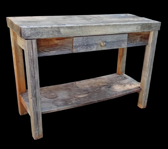 Ancien Petit Établi D Atelier De Menuisier Meuble De Métier 1 Tiroir