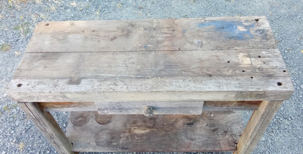 Ancien Petit Établi D Atelier De Menuisier Meuble De Métier 1 Tiroir