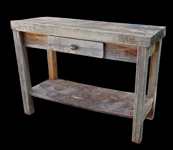 Ancien Petit Établi D Atelier De Menuisier Meuble De Métier 1 Tiroir