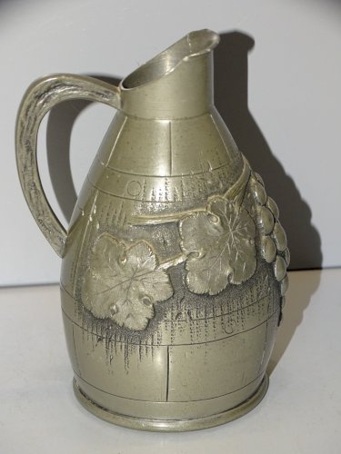 -ANCIEN PETIT PICHET BROC EN ETAIN Signé RISPAL COLLECTION DECO VITRINE   D