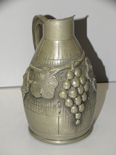 -ANCIEN PETIT PICHET BROC EN ETAIN Signé RISPAL COLLECTION DECO VITRINE   D