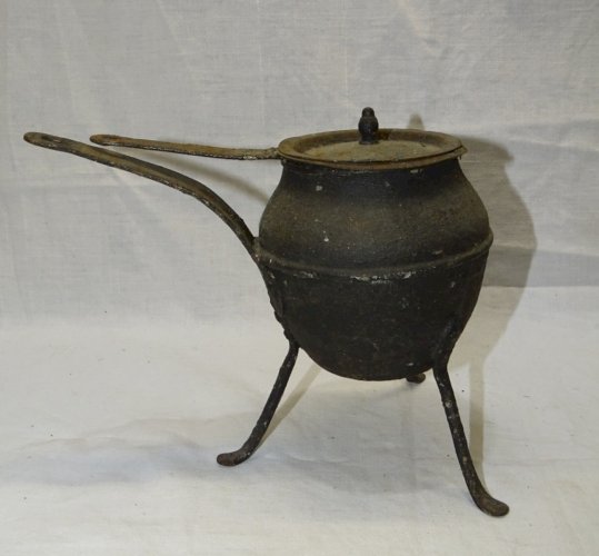 -ANCIEN PETIT POT A COLLE BAIN MARIE MENUISIER EBENISTE OUTIL ANCIEN      D