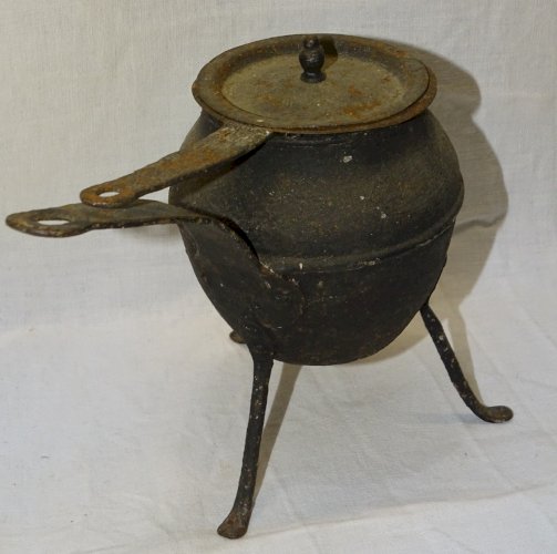 -ANCIEN PETIT POT A COLLE BAIN MARIE MENUISIER EBENISTE OUTIL ANCIEN      D