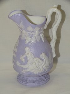 ANCIENT SMALL CERAMIC MILK POT FINE EARTHENWARE SAMUEL ALCOCK & Co BACCHANALIANS CHERUBS D