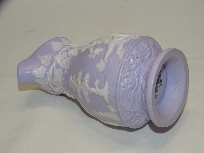 -ANCIEN PETIT POT A LAIT FAÏENCE FINE SAMUEL ALCOCK & Co BACCHANALES CHERUBINS D