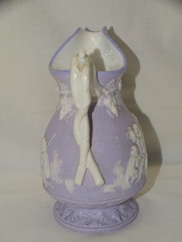-ANCIEN PETIT POT A LAIT FAÏENCE FINE SAMUEL ALCOCK & Co BACCHANALES CHERUBINS D