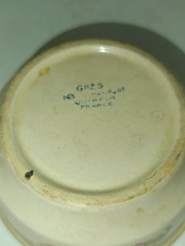 ancien petit pot à poignee hb henriot quimper en bon etat