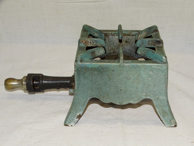 -ANCIEN PETIT RECHAUD EN FONTE EMAILLEE COULEUR VERTE JUS DE GRANGE COLLECTION D