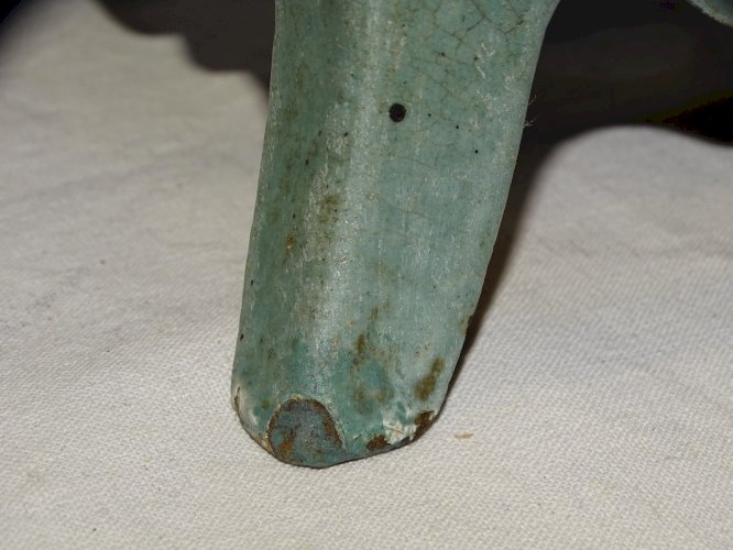 -ANCIEN PETIT RECHAUD EN FONTE EMAILLEE COULEUR VERTE JUS DE GRANGE COLLECTION D