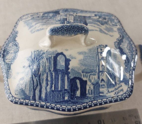 Ancien petit sucrier, en céramique, Old Britain Castles, Johnson Brothers ^