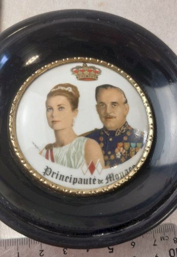 Ancien petit tableau en porcelaine, Principauté de Monaco, Lacroix L