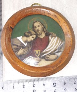 Old small religious painting, The Last Supper