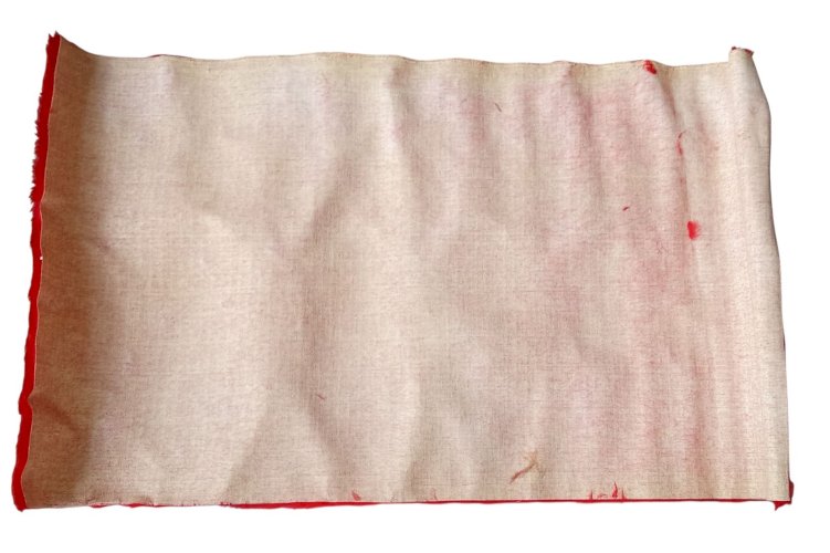 Ancien Petit Tapis Descente De Lit Vintage Moumoute Rouge Années 1970 Neuf