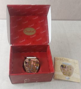 Old small vase, Artis Orbis Gustav Klimt decoration, made of Goebel ceramic.