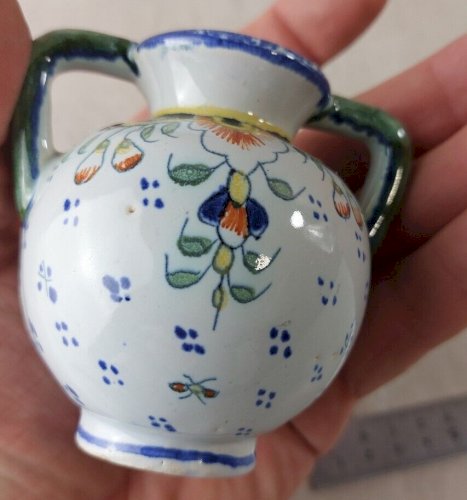 Ancien petit vase en céramique, Geo Martel GM 1896