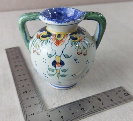 Ancien petit vase en céramique, Geo Martel GM 1896