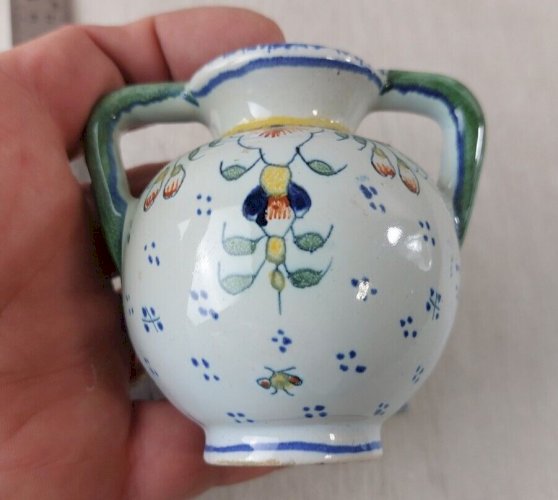 Ancien petit vase en céramique, Geo Martel GM 1896