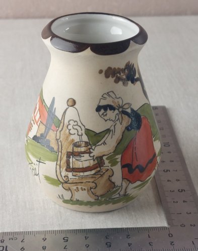 Ancien petit vase en grès basque, Ciboure Gaïtaud ^