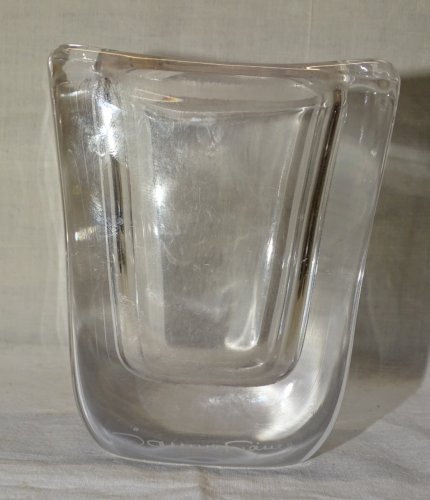 -ANCIEN PETIT VASE MODERNISTE CRISTAL signé DAUM FRANCE modèle LA BRIE   D