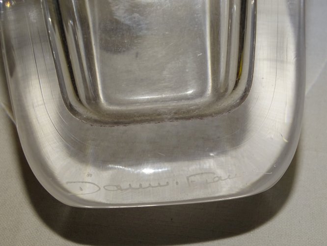 -ANCIEN PETIT VASE MODERNISTE CRISTAL signé DAUM FRANCE modèle LA BRIE   D