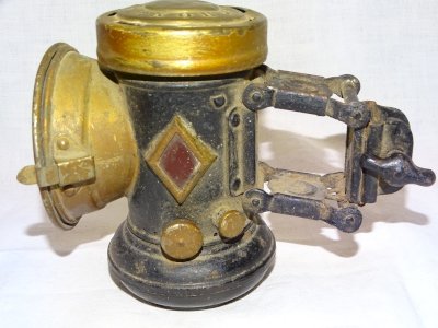 - ANCIENT STAR LUXOR BIKE LAMP BLACK PAINTED METAL DISPLAY COLLECTION