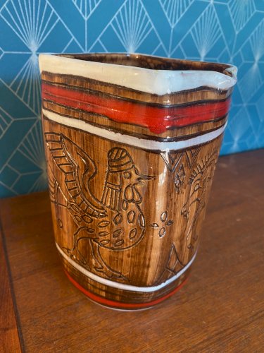 Ancien pichet en Céramique émaillée, école Italienne Romacréa, des années 60.