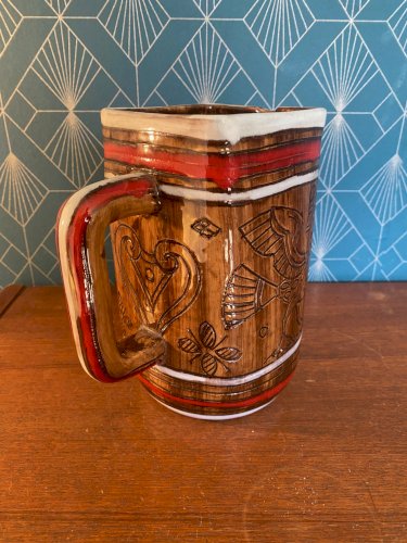 Ancien pichet en Céramique émaillée, école Italienne Romacréa, des années 60.