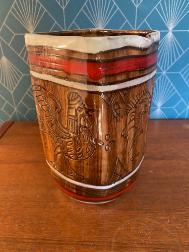 Ancien pichet en Céramique émaillée, école Italienne Romacréa, des années 60.