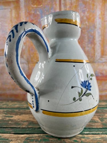 Ancien pichet en faïence de Sinceny – inscription “A. Marthe” – XIXe siècle – 21