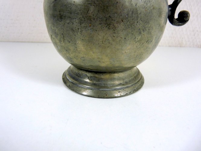 Ancien Pichet Etain XVIII° Poinçons Paris 1765 Etiquette Expert TBE D - 12 cm
