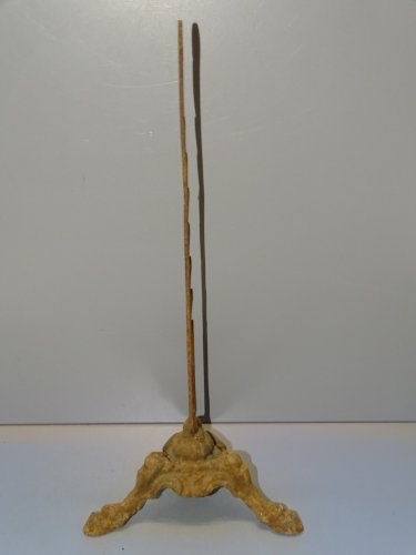 -ANCIEN PIED SUPPORT DE TOURNE BROCHE TOURNEBROCHE PIEDS SABOTS JUS DE GRANGE  D
