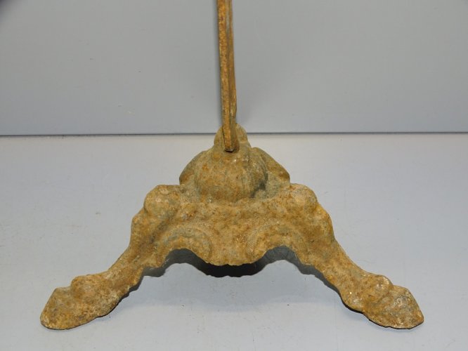 -ANCIEN PIED SUPPORT DE TOURNE BROCHE TOURNEBROCHE PIEDS SABOTS JUS DE GRANGE  D