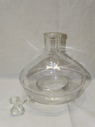 -ANCIEN PIEGE A MOUCHES A INSECTES VERRE Soufflé BOUCHON TETINE Moulé      D