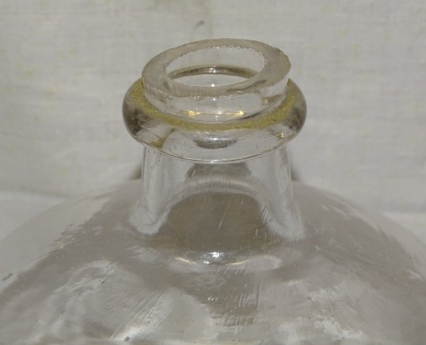 -ANCIEN PIEGE A MOUCHES A INSECTES VERRE Soufflé BOUCHON VERRE  COLLECTION     D