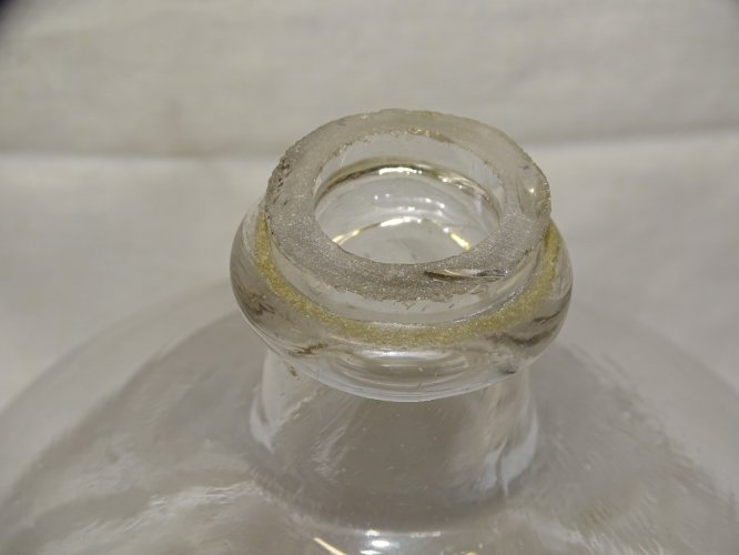 -ANCIEN PIEGE A MOUCHES A INSECTES VERRE Soufflé BOUCHON VERRE  COLLECTION     D