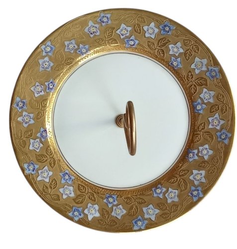Ancien Plat Assiette Mignardise Gâteau Porcelaine Limoges France Dartigeas 