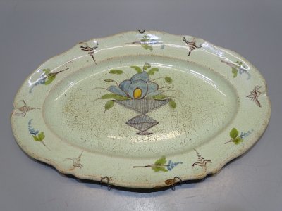 -ANCIEN PLAT CUL NOIR XVIII/XIXe collection deco VITRINE    D