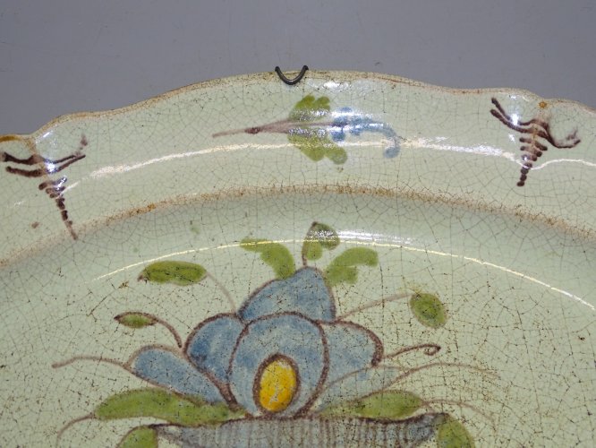 -ANCIEN PLAT CUL NOIR XVIII/XIXe collection deco VITRINE    D