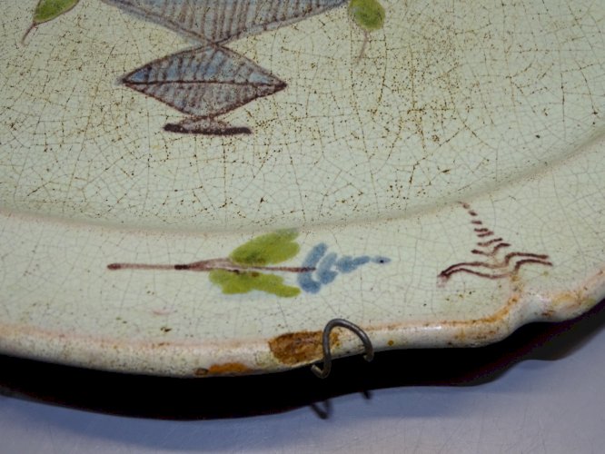 -ANCIEN PLAT CUL NOIR XVIII/XIXe collection deco VITRINE    D