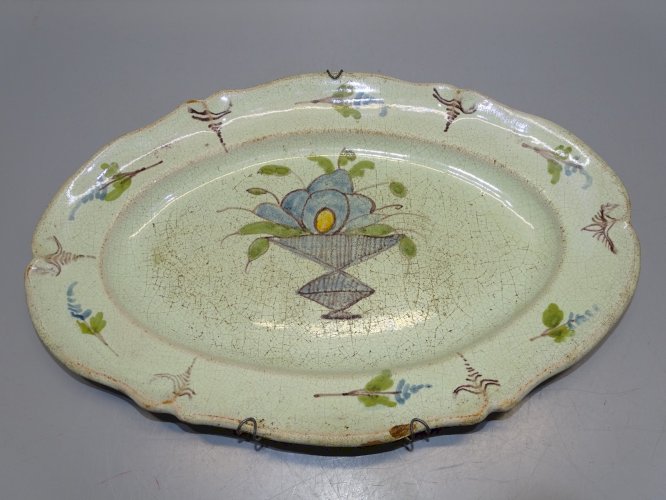 -ANCIEN PLAT CUL NOIR XVIII/XIXe collection deco VITRINE    D