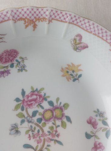 Ancien plat de service, en porcelaine Bernardaud, Compagnie des Indes, Limoges