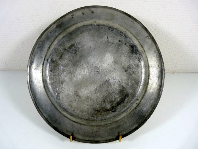 Ancien Plat en Etain XVIII° Poinçon Benjamin Philippe Doret cca 1790 Suisse