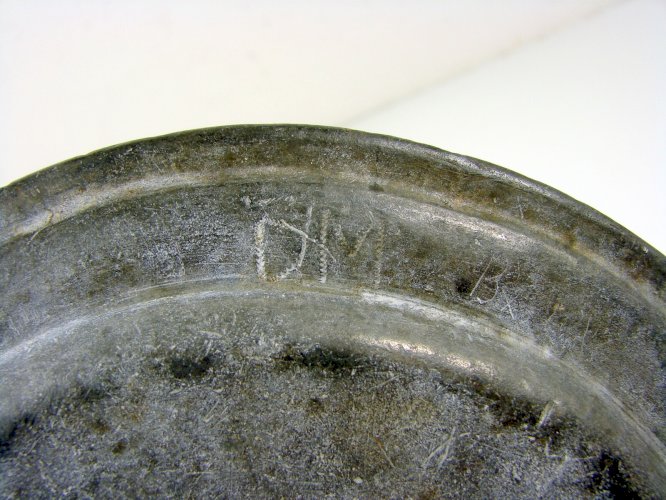 Ancien Plat Etain XVII° XVIII° Haute Epoque Poinçon, D - 20,6 cm